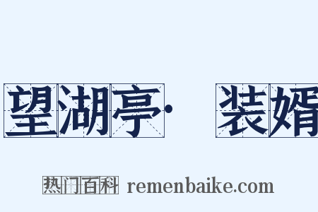 望湖亭·装婿是什么意思的图片